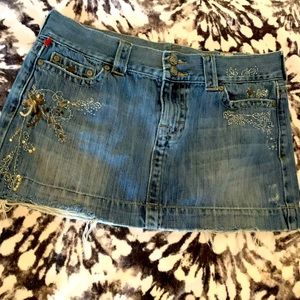 Denim mini skirt